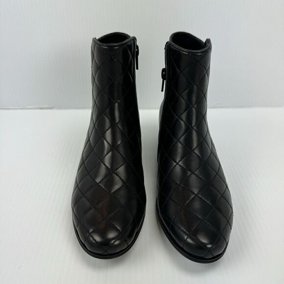 Vaneli Womens 6 M Gaston Ankle Boots Booties Black Nappa Quilted Leather NIB NEW - Picture 7 of 13